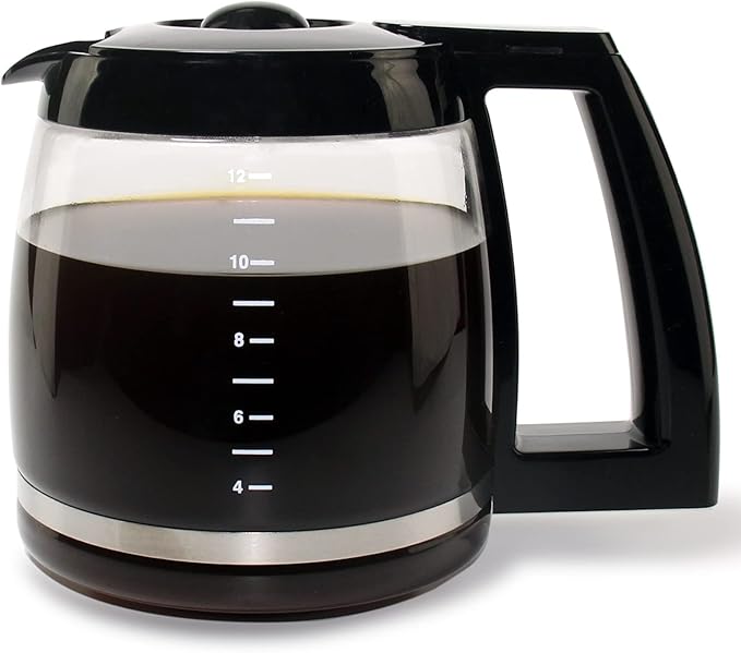 12-Cup Replacement Glass Carafe for Cuisinart Coffee Maker Models CHW-12, CHW-12P1, DCC-1100BK, DCC-1200, DCC-2650, DGB-550BK, DGB-550BK1 DGB-625BC, DGB-700BC, and SS-12 Part# DCC-1200PRC