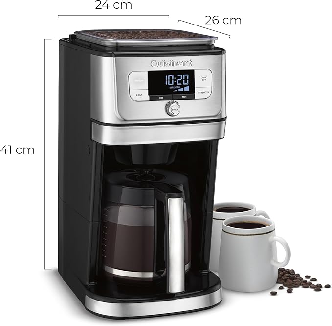 Cuisinart DGB-800 Fully Automatic Burr Grind & Brew, 12-Cup Glass, Silver