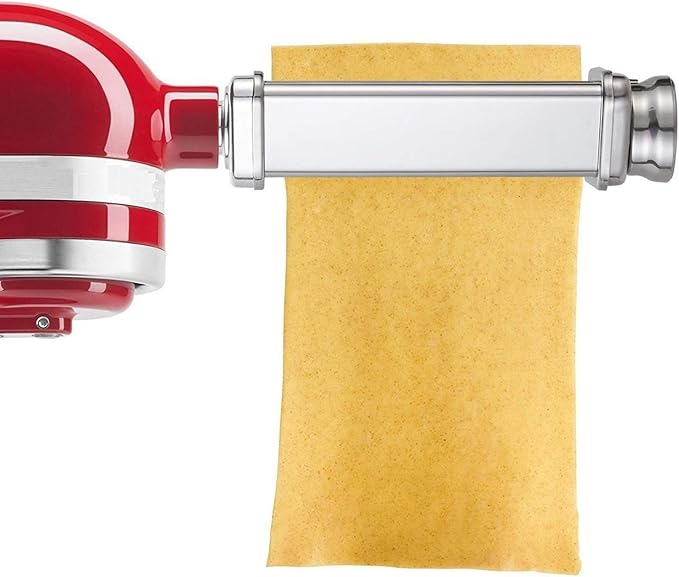 Pasta Roller Attachment for KitchenAid Stand Mixer, Stainless steel Pasta Roller Attachment with 8 Adjustable thickness knob by Gvode