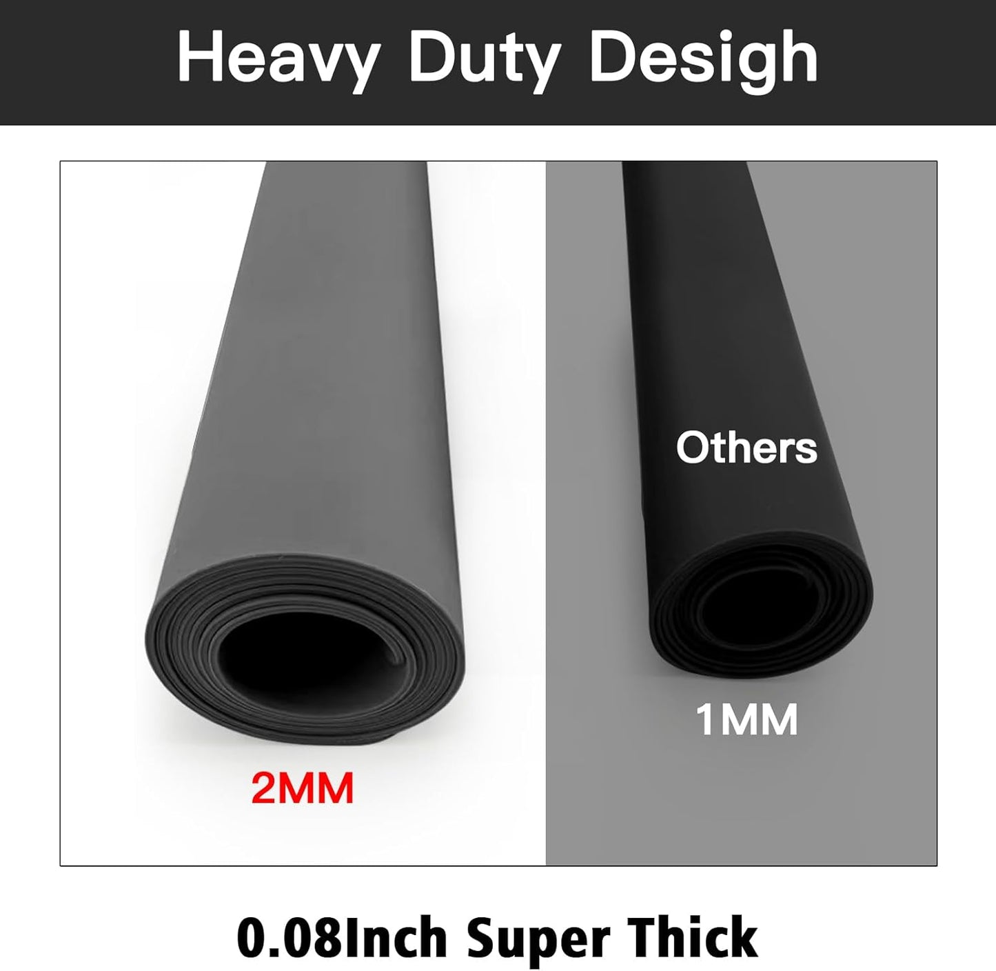 2MM Super Thick Large Silicone Mat, 23.6"x23.6" Silicone Mats for Kitchen Counter, Non-slip Heat Resistant Mat, Waterproof Countertop Protector Mats (Semitransparent)
