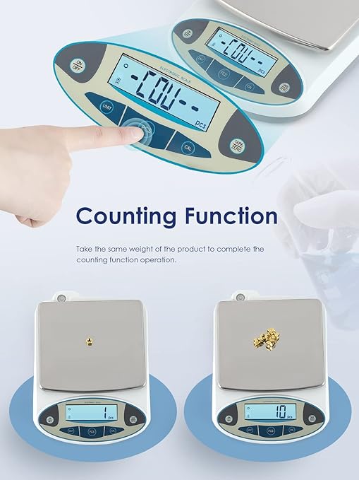 CGOLDENWALL Lab Scale 5000gX0.01 Gram High Precision Laboratory Balance Electronic Scientific Weighing Scale Without Calibration Weight