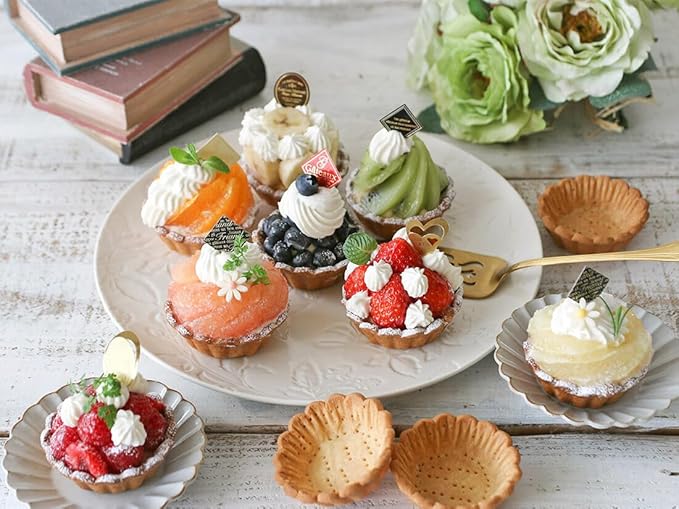 Mini Tart Pan, 2.75" Egg Tart Molds 6-Cavity Non Stick Fluted Mini Tart Mould, Reusable Quiche Bakeware Carbon Steel for Pies, Quiche, Cheese Cakes, Desserts(Not Included Cutting Mold)