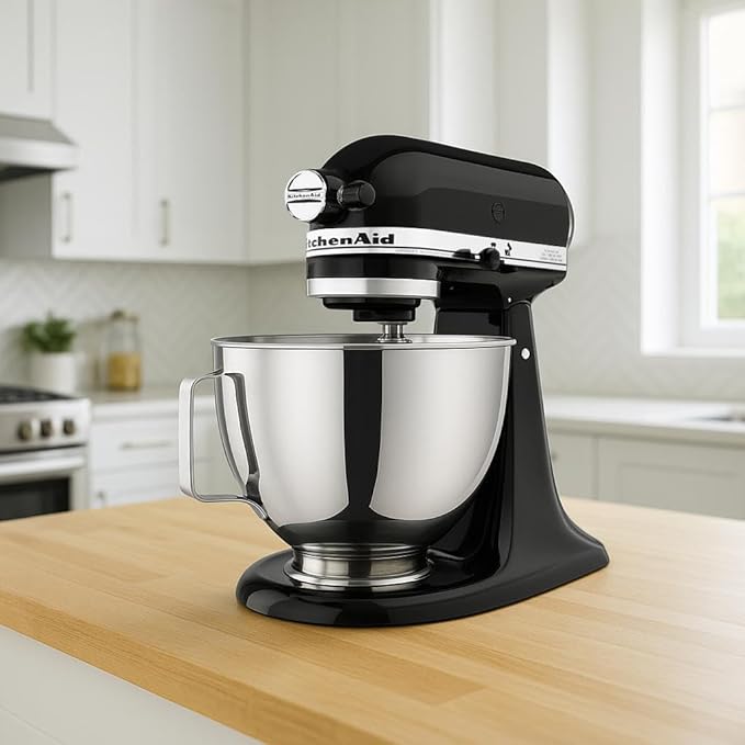 Kitchen Aid Tilt-Head Stand Mixer 4.5 Quart KSM85PBOB, Onyx Black