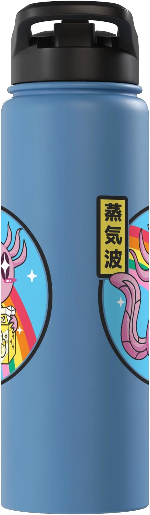 Axolotl Banana Milk Carton Kawaii Retro Rainbow Anime Stainless Steel Insulated Water Bottle