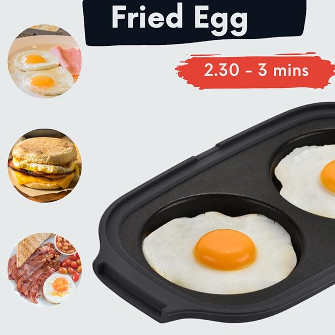 MACONEE Microwave Egg Fryer & Sandwich Maker | Cooks Eggs & Makes Paninis | Dishwasher-Safe & BPA-free