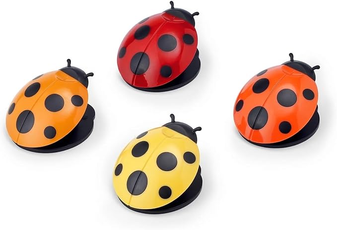 Genuine Fred BAG LADIES, Ladybug Bag Clips, Set of 4, Cute and Durable Food Storage Clips, Keeps Food Fresh, Fun Kitchen Accessories and Great Gift for Ladybug Lovers