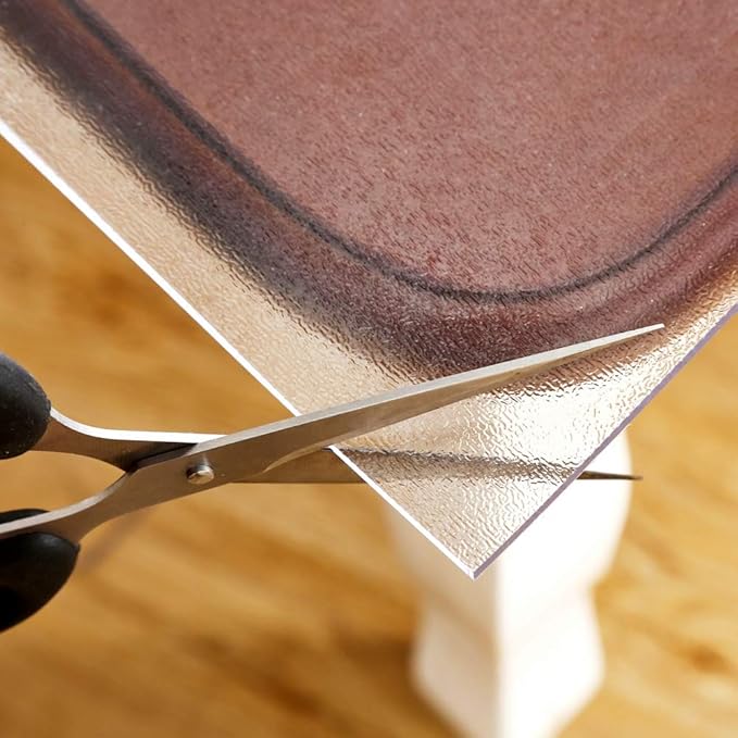 NECAUX Custom 12 x 60 Inch Frosted Desk Cover Protector, 1.5mm Thick Plastic Frosted Desk Pad, Desk Protector Frosted, Desk Mats on top of Desks, Vinyl Frosted Table Cover Protector for Writing Desk