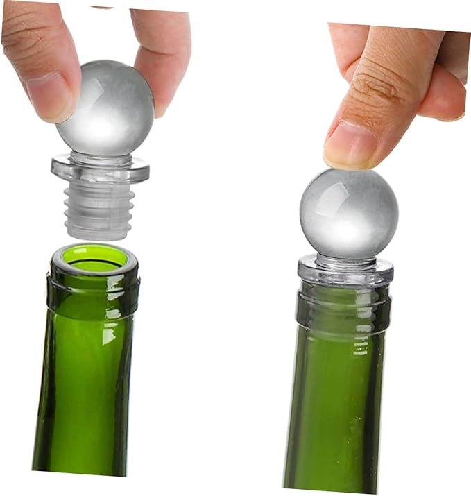 STOBAZA 24pcs Glass Ball Stoppers Wine Bottle Stopper Ball Wine for Liquors Keeper Tumblers Bulk
