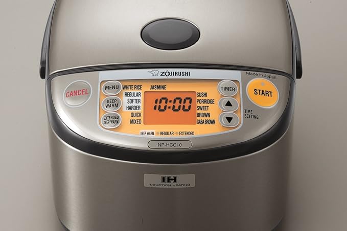 Zojirushi 586361-CV-DCC40XT America Corporation Ve Hybrid Water Boiler And Warmer, 4-Liter, Stainless Dark Brown & Zojirushi NP-HCC10XH Induction Heating System Rice Cooker and Warmer