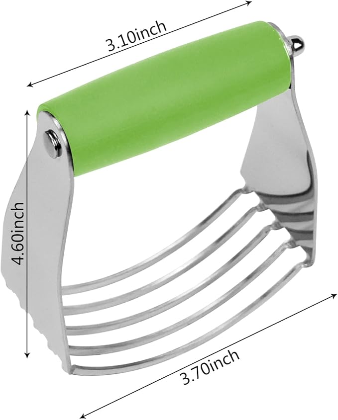 Dough Blender Heavy Duty Pastry Cutter Stainless Steel Butter Cutter Professional Baking Tool For Mixing Flour Butter (1 Pcs Green)