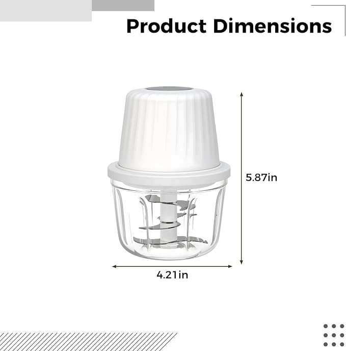 Electric Garlic Chopper, Wireless Mini Food Processor, 13.5 Oz / 400 Ml Cordless Veggie Choppers, For Garlic, Ginger, Pepper, Onion, With Type-C Charging
