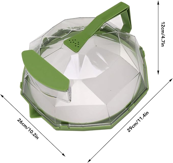 Tyenaza Microwave Splatter Cover, Microwave Plate Food Cover Microwave Splash Guard Cooker lid with Extension Handle for Kitchen Cooking(Green)