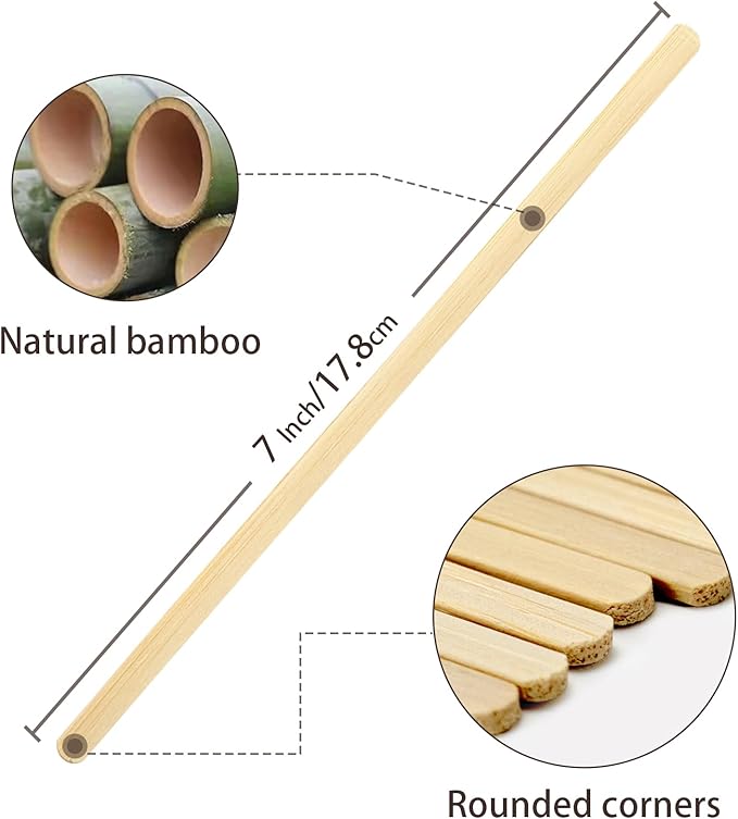 7 Inch Bamboo Disposable Coffee Stirrers, 500 Count Coffee Stir Sticks - For Coffee, Cocktails and Hot Drinks - Smooth End Design, Splinter-Free