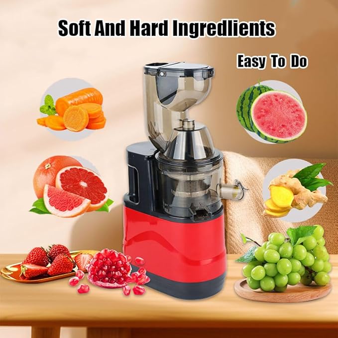 Juicer Machines, Cold Press Juicer Machines With 3.3" Large Feed Chute, Self Feeding For Juice Extractor Fit Whole Fruits And Vegetables, High Juice Yield Easy Cleaning