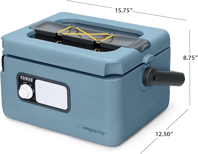 Presto 06017 8-Quart Nomad Traveling Slow Cooker, Blue