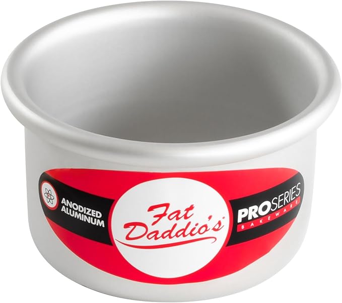Fat Daddio's PCC-32CASE Anodized Aluminum Round Cheesecake Pans, 6 Piece Set, 3 x 2 Inch