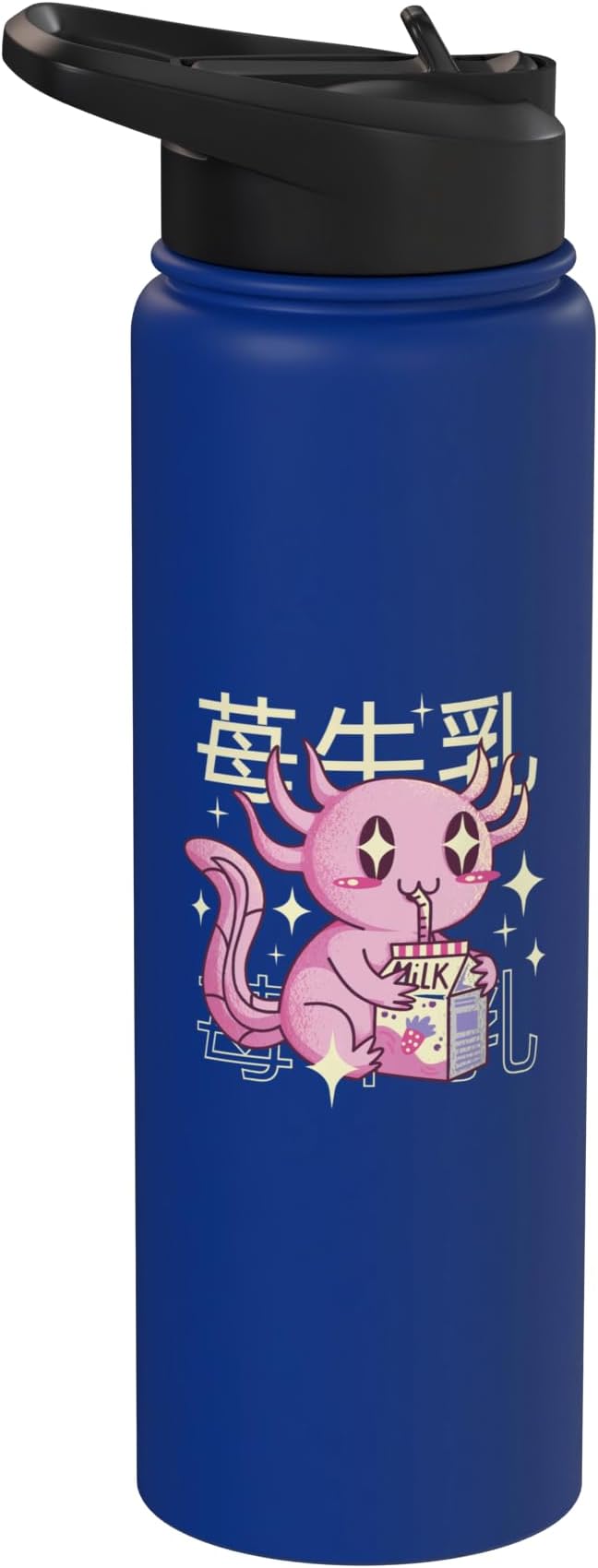Cute Sea Creature Drinking Milk Japanese Art Kawaii Stainless Steel Insulated Water Bottle