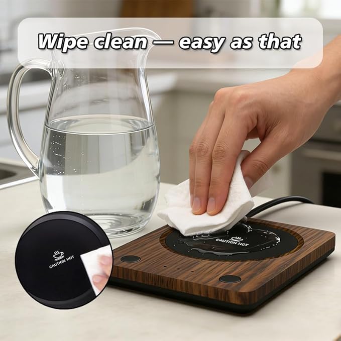 SEALON SLM03 Electric Coffee Mug Warmer - 3-Temperature Desk Cup Warmer with Auto Shut-Off (4 Hours) for Heating Coffee, Tea, Milk & Beverages