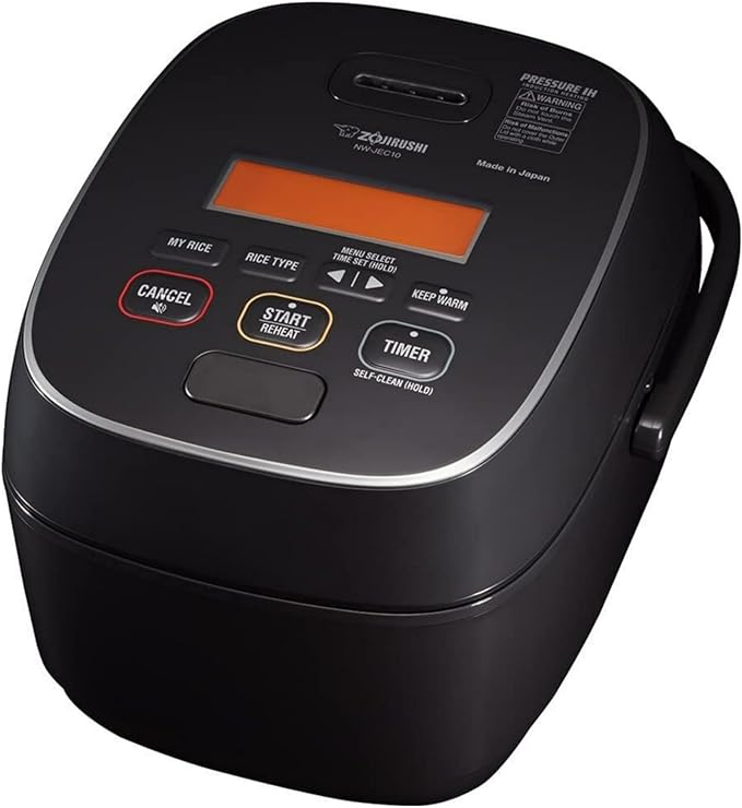 Zojirushi NW-JEC10BA Pressure Induction Heating (IH) Rice Cooker & Warmer, 5.5-Cup, Made in Japan & CV-JAC50XB, VE Hybrid Water Boiler & Warmer, 5.0 Liter, Stainless Black, Made in Japan
