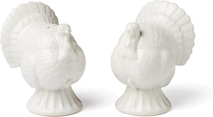 Lenox 898334 French Perle Carved Turkey Salt & Pepper Set