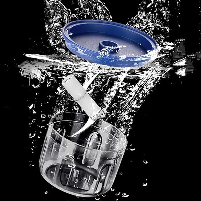 Electric Garlic Chopper, Mini Portable Veggie Chopper, 2026 New Small Garlic Chopper Mincer, USB Rechargeable, Wireless Veggie Grinder, For Mashing Onion, Garlic, Chili, Ginger (2*Blue, 3 blades)
