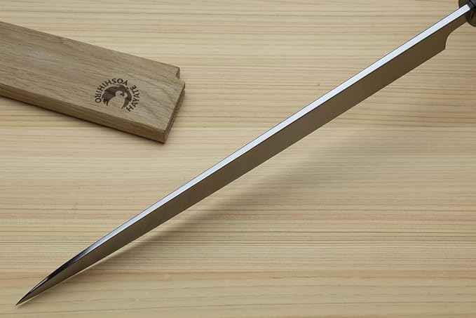 Yoshihiro Shiroko High Carbon Steel Kasumi Yanagi Magnolia Handle Sushi Sashimi Chef Knife (9.5" (240mm))