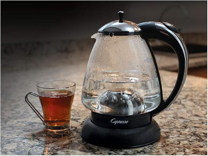 Capresso 259 Water Kettle, 10" x 8.25" x 6.25", Polished Chrome