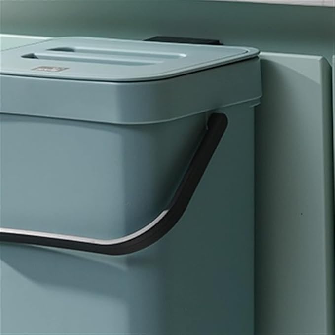 Hanging Trash Can, Kitchen Garbage Bin Waste Bins, Kitchen Cabinet Door Hole Free Wall Mounted Trash Can Household Toilet Small Trash Can with Cover