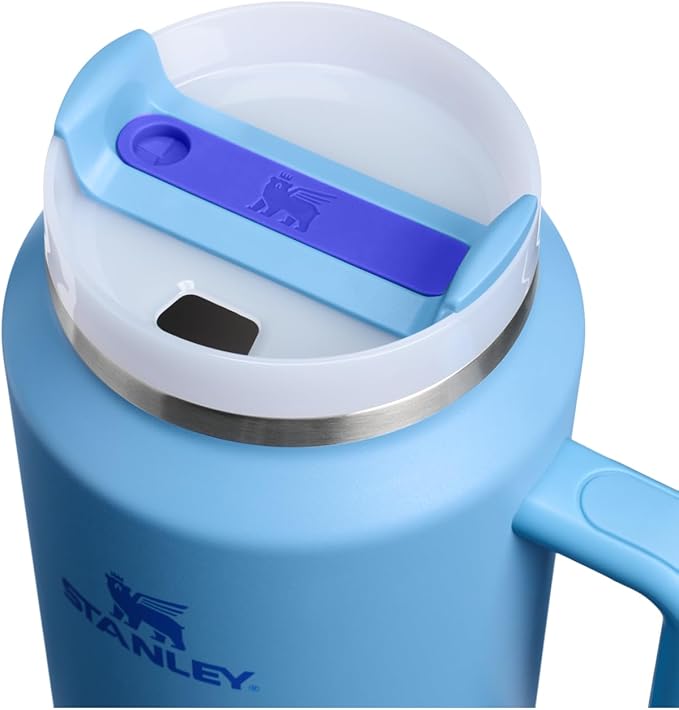 STANLEY Quencher H2.0 Tumbler with Handle and Straw 64 oz | Flowstate 3-Position Lid | Cup Holder Compatible for Travel | Insulated Stainless Steel Cup | BPA-Free | Blue Sky