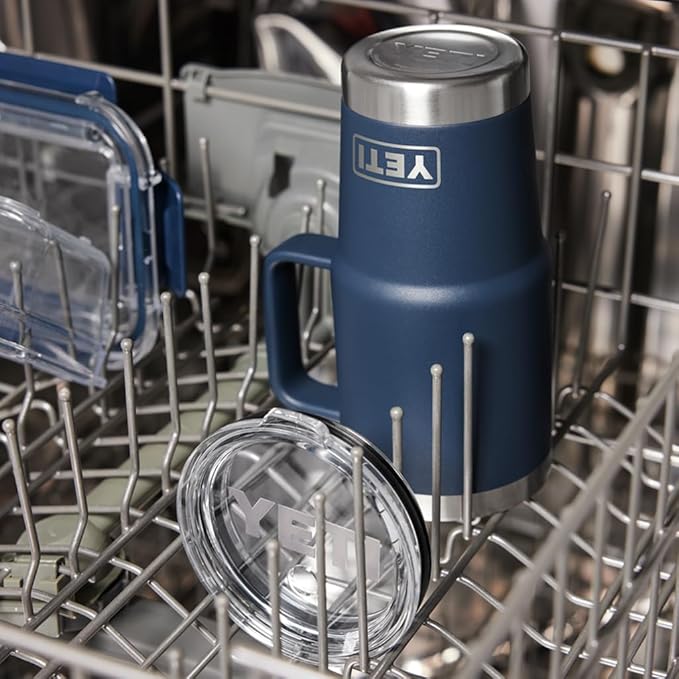 YETI Rambler 35 oz Straw Mug 2.0 - Double-Wall Vacuum Insulation for Cold Beverages – Dishwasher Safe – Cupholder Compatible – Reusable Straw – Comfortable Grip Handle – Travel Mug - Royal Blue