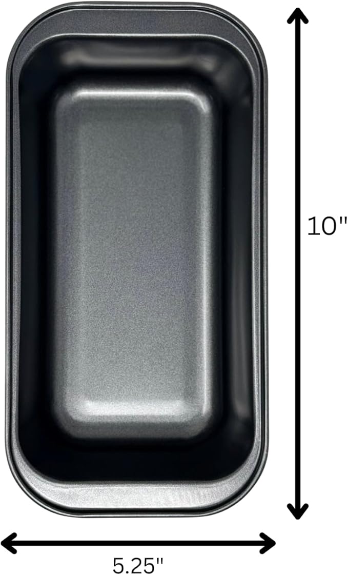 Large Non-Stick Loaf Pan 2 Pack, Carbon Steel Bread Baking Pan, Easy Release & Dishwasher Safe, 10” x 5” x 2.5”