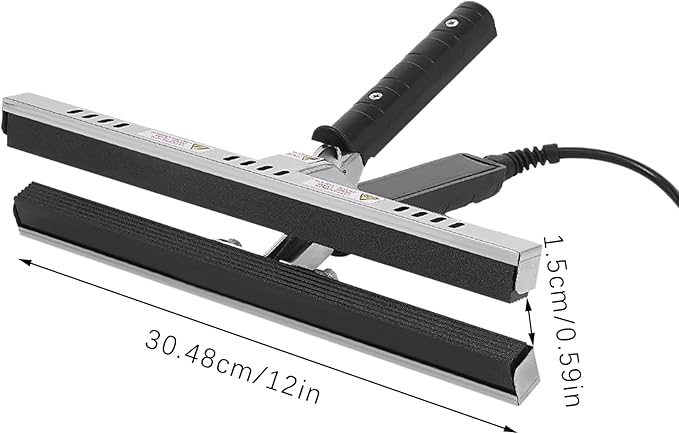 250W Heat Crimp Sealer, 12" Chip Bag Crimper with Adjustable 7 Gears Temperature, Hand Held Crimp, Mylar Bag Sealing Machine Tool, Mini Sealer for Aluminum Foil Kraft Snack Bags