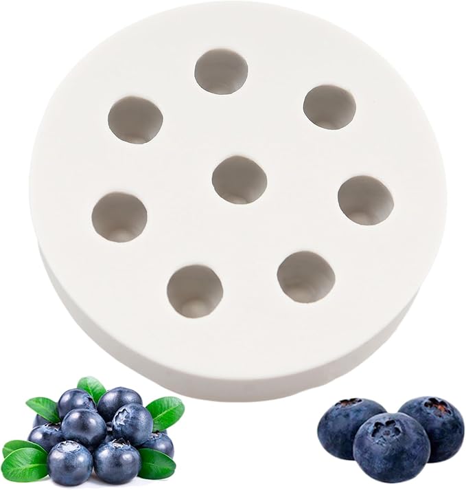 Blueberry Silicone Mold Fruit Chocolate Cake Decorating Silicone Molds For Cupcake Topper Candy Sugar Craft Polymer Clay Gum Paste