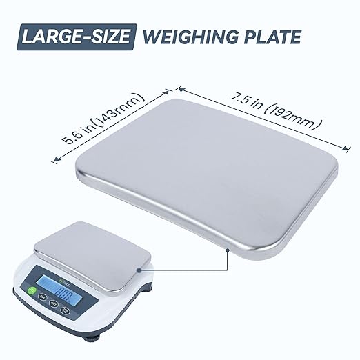 U.S. Solid Precision Balance, 5000g/11 lbs x 0.01g Digital Analytical Scale, Piece Counting, g/ct/oz/lb, 7.5" x 5.5" Rectangular Weighing Pan, Kitchen, Jewelry, Scientific Lab Use, AC 100V-240V