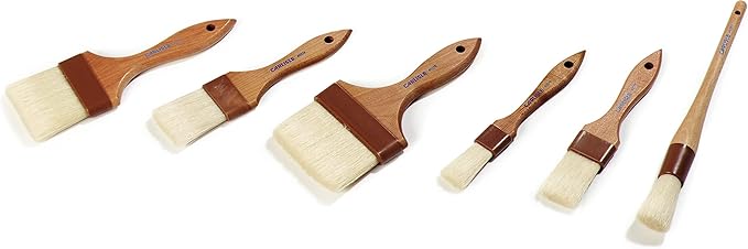SPARTA Chef Series Basting Brush, Flat Boar Bristle Pastry Brush for Cooking and Baking, 2" Wide, 12 Count