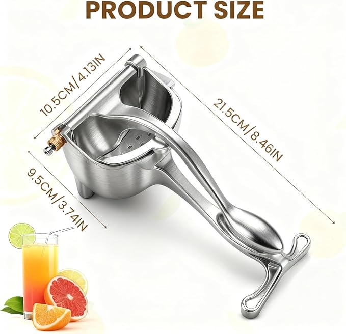 Hand Juicer Squeezer - Aluminum Alloy Fresh Fruit Juice Extractor, Fruit Juice Handheld Press Squeezer with Seed Filter, Heavy Duty Manual Hand Press Juicer for Citrus and Other Fruits (4PCS)