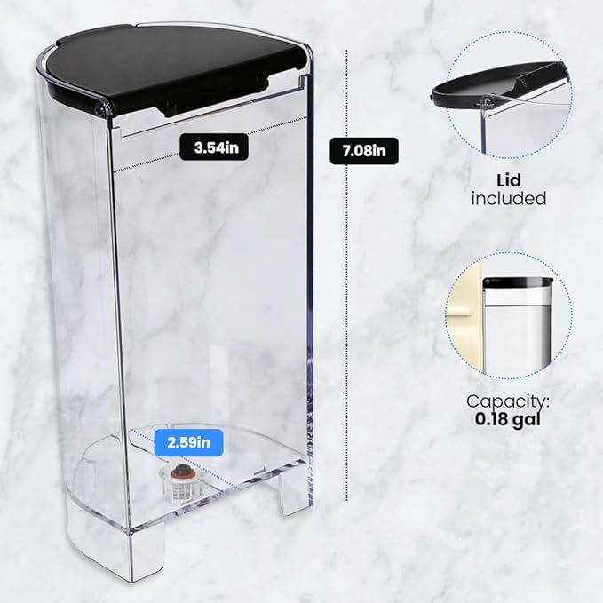 ANAKEL HOME Replacement Coffee Machine Water Tank MS-624403 Compatible with Nespresso Inissia Coffee Machine | Resistant Plastic, Includes Lid, 0,7L / 23,66oz | NOT COMPATIBLE WITH PIXIE MODEL