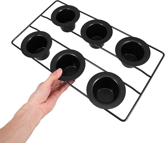 Cup Nonstick Muffin and Cupcake Baking Pan Deep Cup Popover Tin for Heavy-duty Carbon Steel with Elegant Black Finish for Home Kitchens and Events
