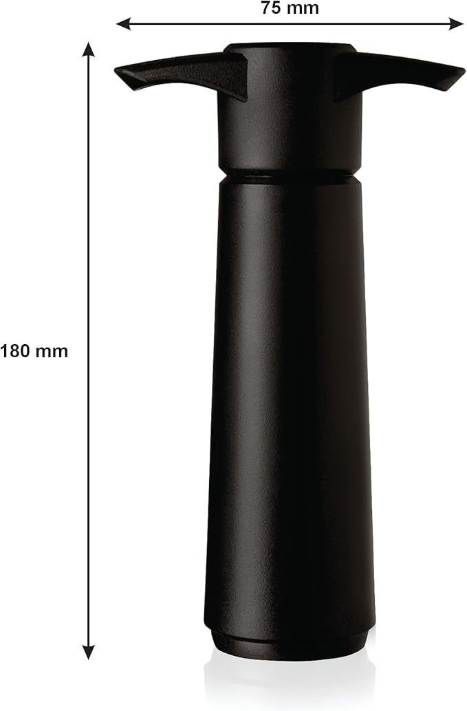 Vacu Vin Original Wine Saver with 2 Vacuum Bottle Stoppers – Wine Preserver Pump for Red or White Wine – Manual Air Remover System – Airtight Seal – Keep Wine Fresh Longer – Black