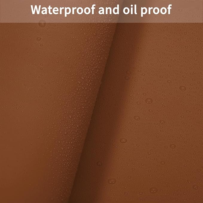 Leather Table Cover,1.8mm Thick,36x60 Inch Table Protector,Table Protector for Dining Room Table,Dining Table Cover,Table Cover Protector,Kitchen Table Protector(Brown+Gray,36x60)