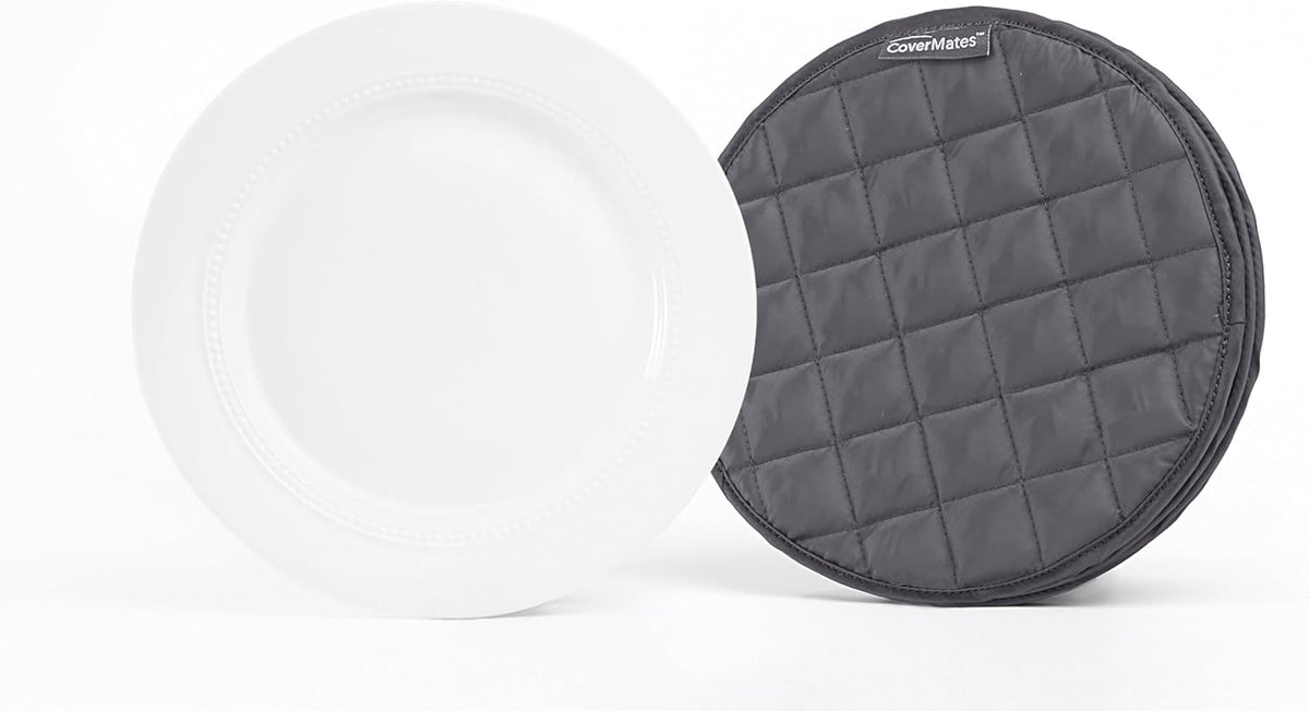Covermates Keepsakes - Quilted Divider Set - Set of 4 - Scratch & Breakage Protection - Stain Resistant - Machine Washable - China Storage, Slate