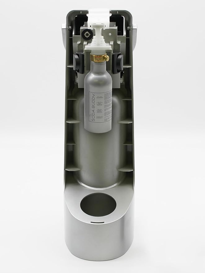 Flame King SodaBuddy Sparkling Water and Soda Maker, Bundle Includes 1 Soda Machine, 1 BPA-Free Bottles, and 1 4-Oz CO2 Carbonator