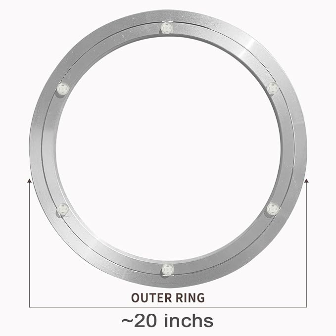 Lazy Susan Hardware Silent Non-Slip Turntable Aluminium Turntable Bearing for Round Dining Table TV Rotating Table 20 inch