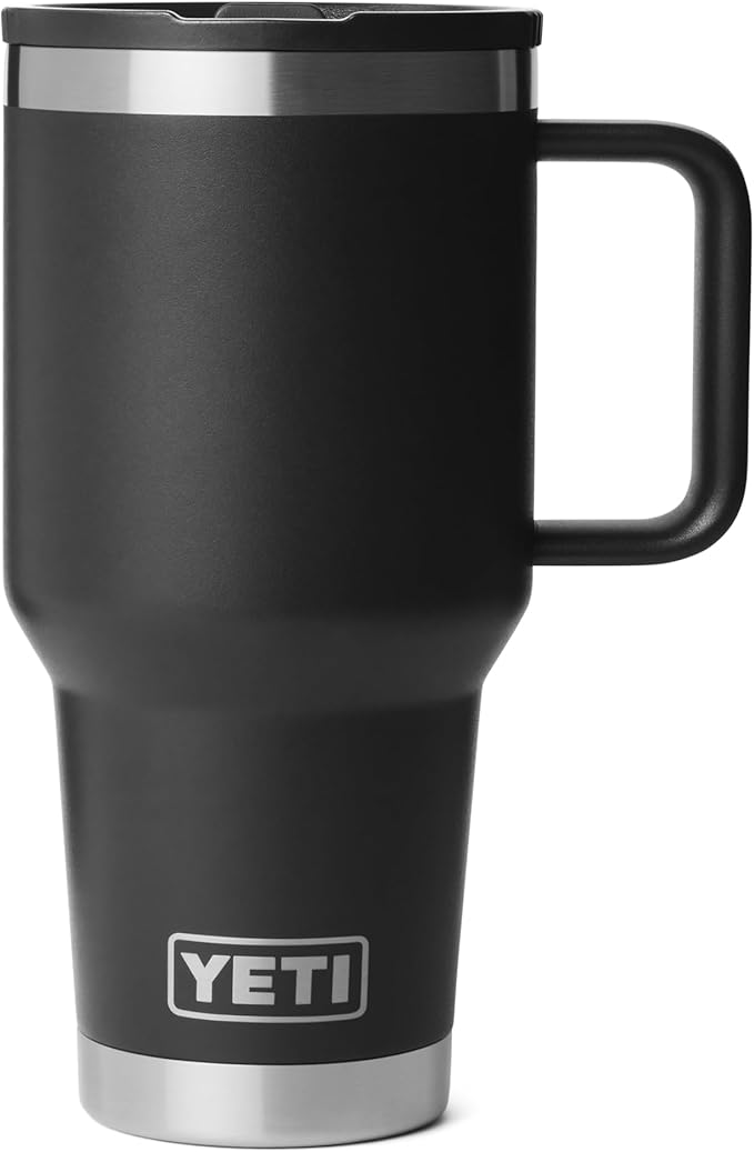 YETI Rambler 30 oz Travel Mug with Flip Straw Lid – Stainless Steel, Vacuum Insulated, Leakproof, Cup Holder Friendly