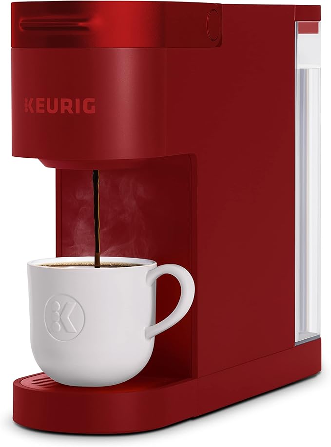 Keurig K-Slim Single Serve K-Cup Pod Coffee Maker, Featuring Simple Push Button Controls And MultiStream Technology, Scarlet Red