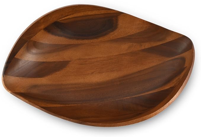 Arthur Court Acacia Wood Salad Serving Bowl for Fruits or Salads - Modern Centerpiece Bowl - Hand carved from one piece of wood
