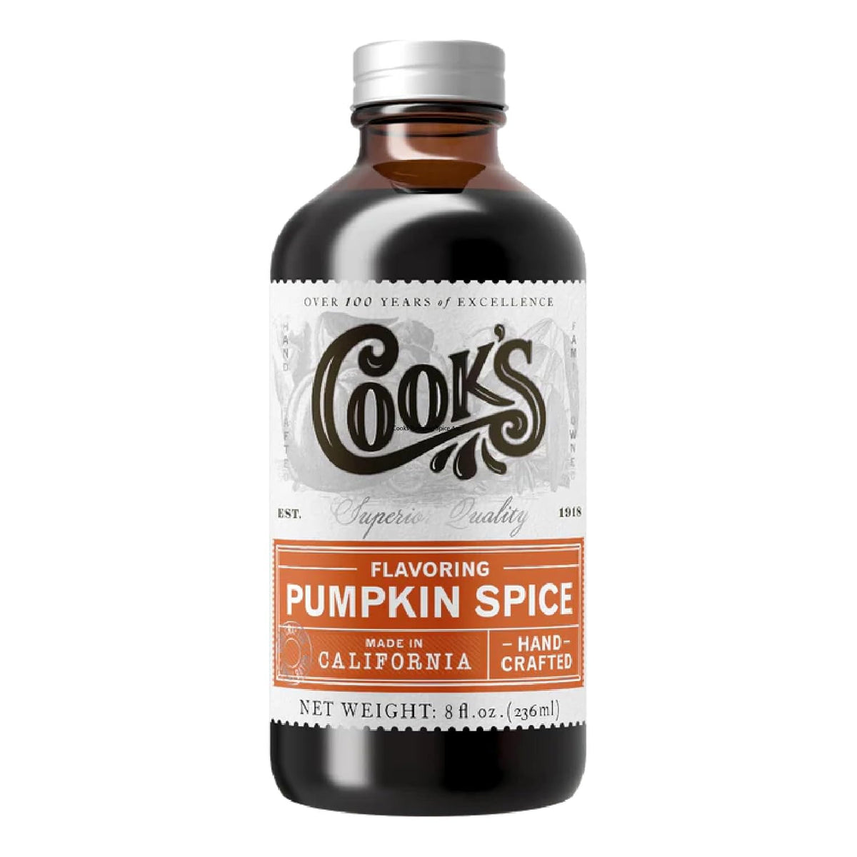 Cook's, Pumpkin Spice Flavoring, for Baking, Cookies, Beverages, Cakes, Breads, 8 oz