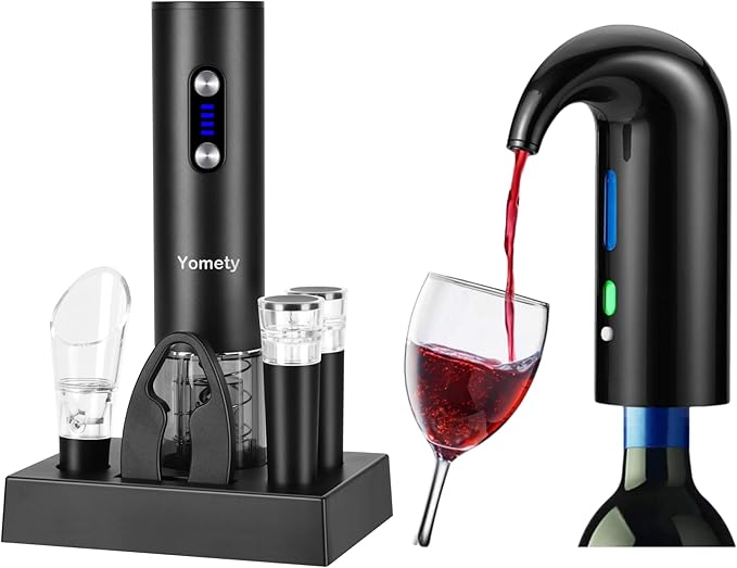 Electric Wine Opener and Electric Wine Aerator Set