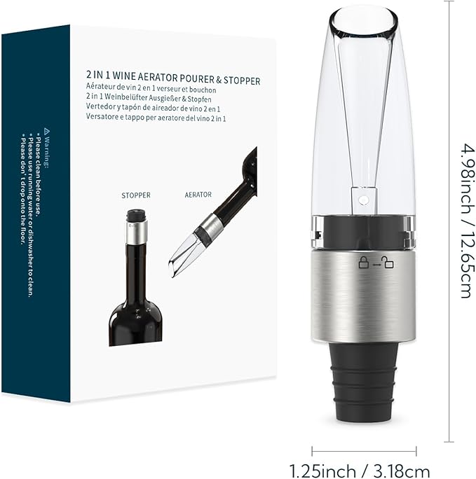 Wine Aerator Pourer and Wing Corkscrew Wine Opener