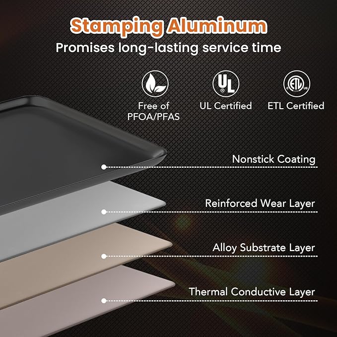 35” Electric Griddle, Extra Large Nonstick Teppanyaki Grill with Adjustable Temperature, Drip Tray & Insulated Handles, Easy-to-clean Pancake Griddle, BBQ Grill for Indoor Outdoor & Party